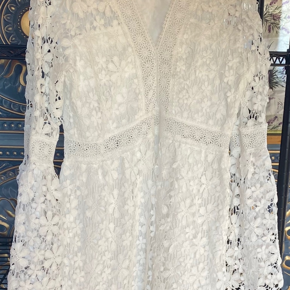 White Crochet Lace (Wedding) Dress